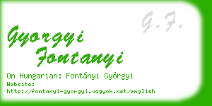 gyorgyi fontanyi business card