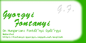 gyorgyi fontanyi business card
